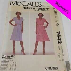 McCalls 7442 EASY Clothing Pattern size 8 Comb. B Dress